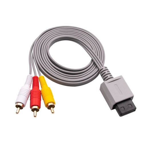Adaptateur Audio-Vidéo Av Pour Nintendo Wii,Câble Composite 3 Rca,Fil De 1.8m-D409946660