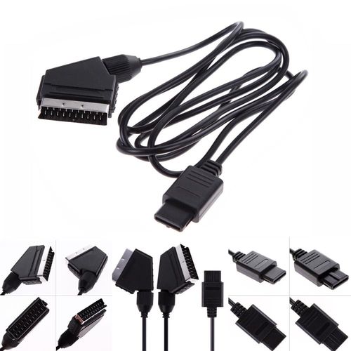 Câble Scart Rgb A/V Pour Console Nintendo Snes Et Console N64,Câble De Jeu,Prise Européenne 21 Broches,1.8m-D165785266