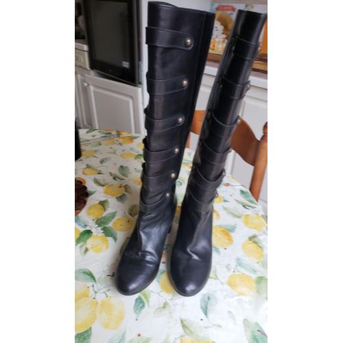 Bottes En Pur Cuir Avec Talon De 8 Cm 3cm Taille 37