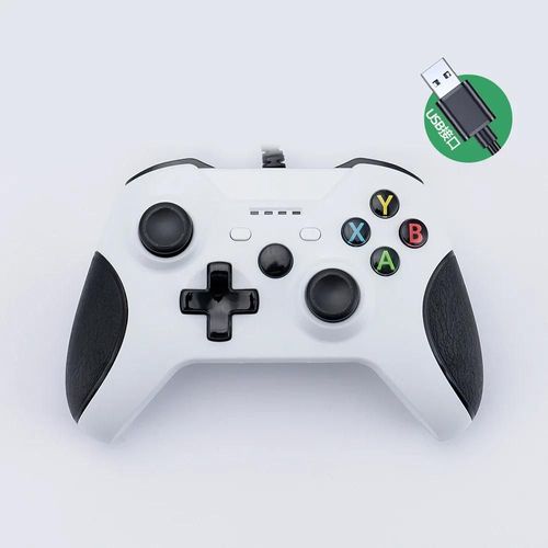 Manette Filaire Usb Pour Microsoft Xbox One, Contrôleur De Jeu Vidéo, Manette De Jeu Mince, Manette De Jeu Pomerstick, Pc Windows-White