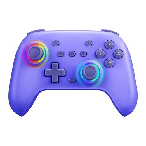 Manette Bluetooth Sans Fil Rvb Pour Nintendo Switch, Oled, Lite, Pc, Manette De Jeu Android, Contrôle De Manette Pc Avec Fonction Turbo-Purple
