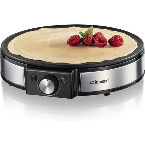 6630 Crêpière Pour Crêpes Sucrées Ou Salées D'Un Diamètre De 30 Cm, 1200 W, Revêtement Antiadhésif, Avec Épandeur De Pâte Et Tourne-Crêpes, Noir[MIN06553]