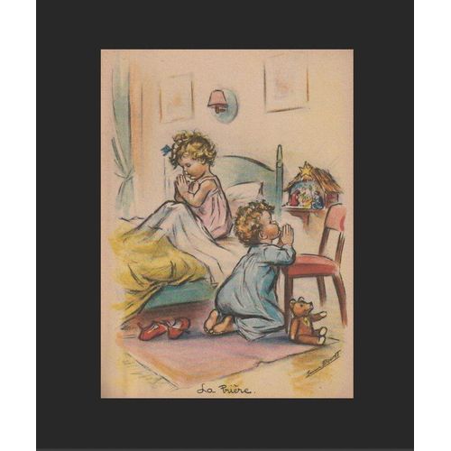 Germaine Bouret - La Prière Sur Feuillet 12,5 Cm X 17,5 Cm Édition Ancienne, M. Dechaux, Paris