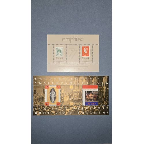 Lot De 2 Blocs De 4 Timbres Neufs Des Pays Bas