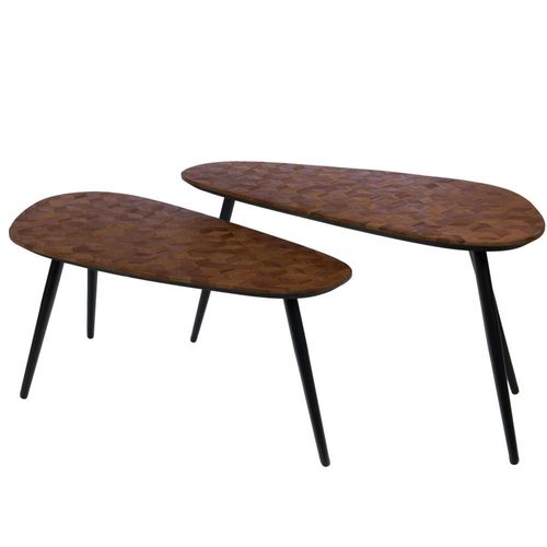 Set De 2 Tables Basses Barney En Teck
