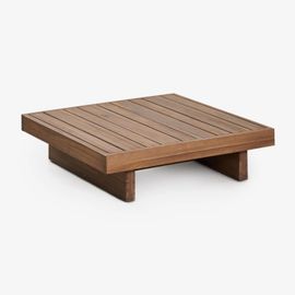 Table Basse Carrée Dailin 75x75 Cm En Bois D'acacia Brun Acacia