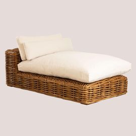 Chaise Longue De Jardin En Rotin Milu Naturel