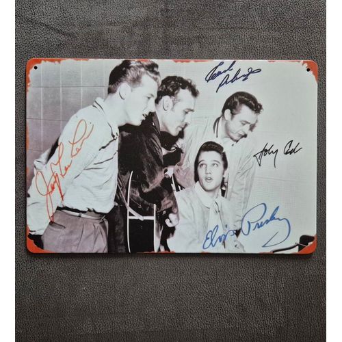 Plaque métallique décorative Million Dollar Quartet Rock'n'Roll