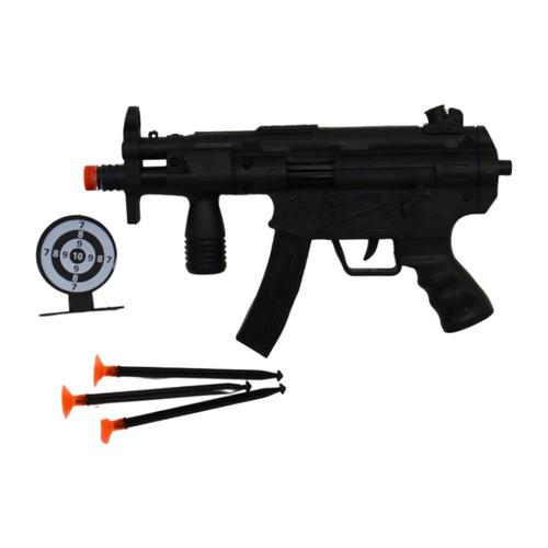 Jeu Pistolet Uzi 26cm 3 Flèches Cible Swat