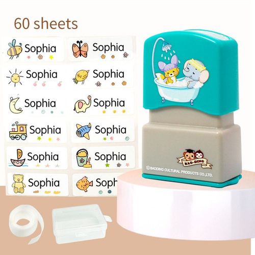 Étiquette Autocollante Personalisée Pour Enfant,Étanche,Pour Bouteille D'eau,Crayon Dinosaure,Pour L'école - Type Combination 2