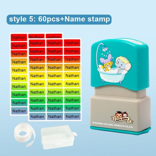 Étiquette Autocollante Personalisée Pour Enfant,Étanche,Pour Bouteille D'eau,Crayon Dinosaure,Pour L'école - Type Style5 Combination
