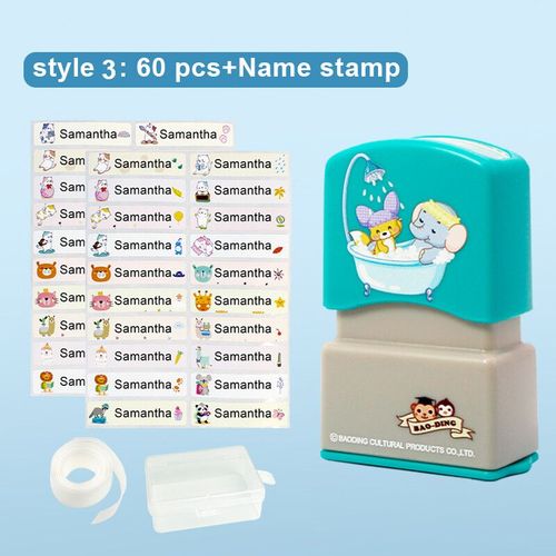Étiquette Autocollante Personalisée Pour Enfant,Étanche,Pour Bouteille D'eau,Crayon Dinosaure,Pour L'école - Type Style3 Combination