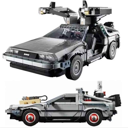 Technique 10300 Retour Vers Le Futur Time Machine 1872pcs Delorations Dmc-12 Décennie S De Construction Modèle Ensembles Voiture Briques Jouet Enfants Cadeaux - Type 1872pc With 2dolls
