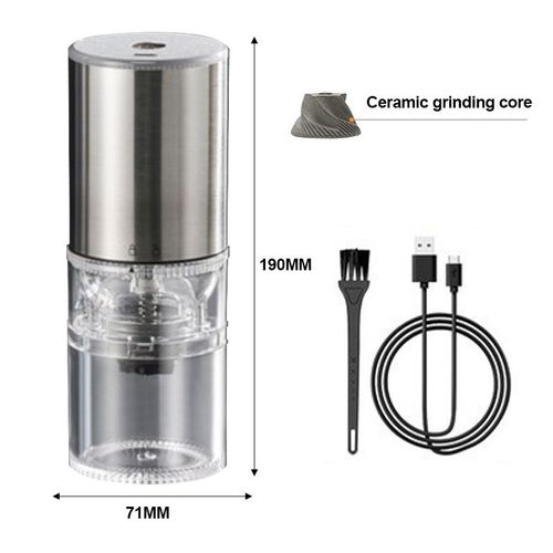 Moulin à café électrique automatique,aste par USB,portable,ustensile pour le bureau et la maison - Type Silver A