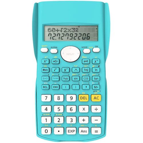Calculatrice scientifique d¿ingénierie à 2 lignes, adaptée à l¿école et aux entreprises