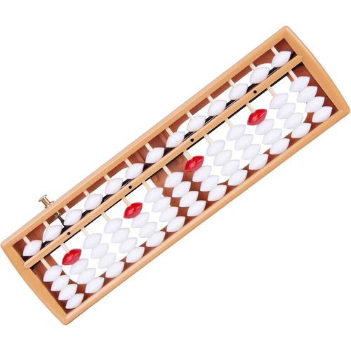 Soroban, Boulier En Bois Avec 13 Rangées, Calculatrice Chinoise / Japonaise, Outil De Comptage Avec Bouton De Réinitialisation