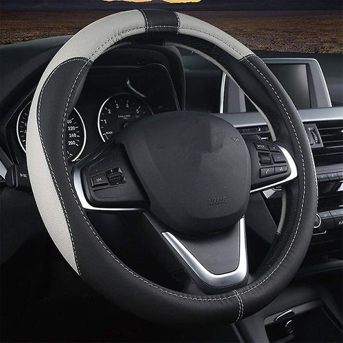 Housse De Volant De Voiture En Cuir Microfibre, Durable, Respirante, S¿Adapte À La Plupart Des Voitures, Chaude En Hiver, Couvre-Volant De Taille Universelle 38 Cm (15 Pouces