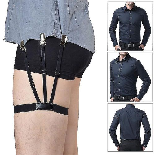 1 Paire De Chemises Pour Hommes Reste Ceinture Avec Clips De Verrouillage Antidérapants Garder La Chemise Bretelles Bretelles Jarretières Sangle