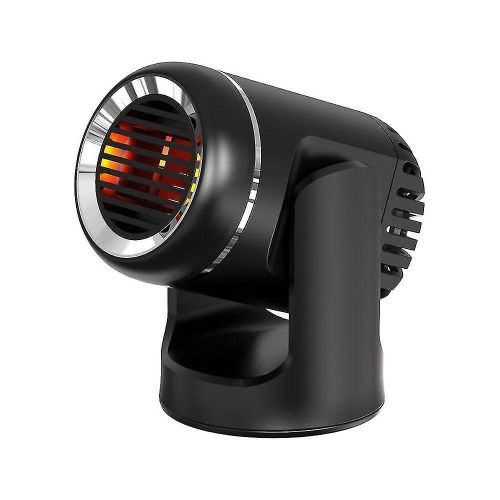 Ventilateur de chauffage de voiture rotatif 24v Souffleur d¿air chaud à chauffage rapide Fenêtre de pare-brise Dégivreur (noir)