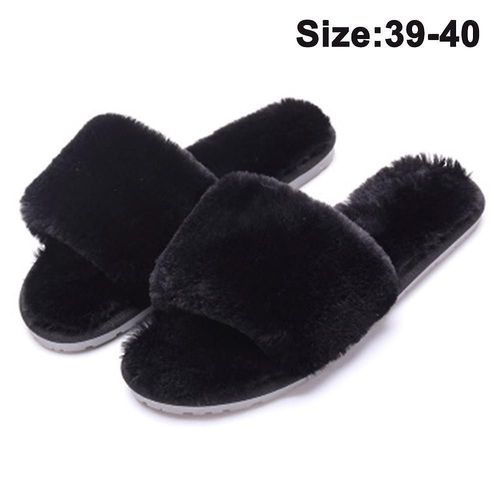 Femmes Fuzzy House Slippers Summer Open Toe Pantoufles En Mousse À Mémoire De Forme