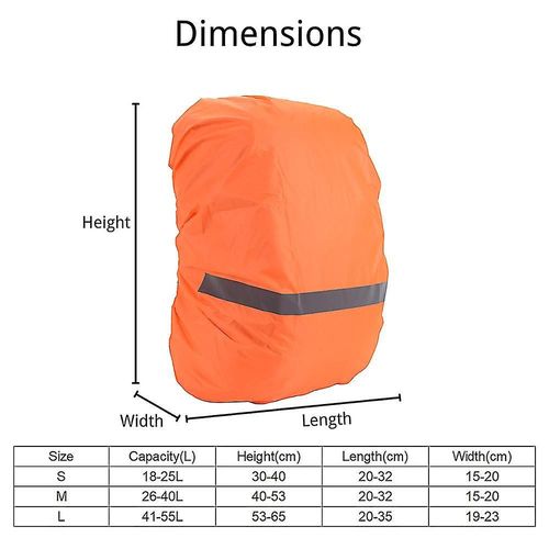 Housse de pluie imperméable à l¿eau pour sac à dos, réfléchissante pour antivol