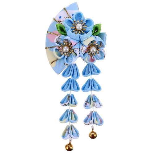 Pinces À Cheveux Kimono Flower Hair Pins Avec Ornement De Cheveux En Pompon Pour Femmes