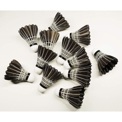 12 Pcs Goose Feather Badminton Shuttlecocks Compatible Avec Les Activités Sportives Extérieures / Intérieures