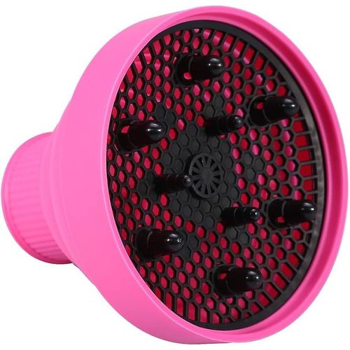 Silicone Sèche-cheveux Diffuseur Pliant Souffleur de cheveux Salon professionnel Coiffure Outil de coiffure Housse de capuche universelle, Rose