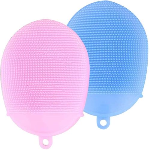 Brosse De Douche, Éponge En Silicone 2 Pcs, Brosse Pour Le Corps En Silicone Souple, Douche Exfoliante Pour La Peau 