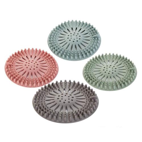 4 pcs silicone filtre à cheveux dispositif anti-drain universel peut être utilisé dans la salle de bain baignoire cuisine cheveux