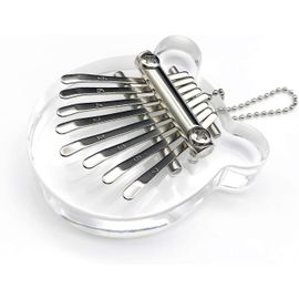 Mini Kalimba À 8 Touches En Bois Et Exquis Acrylique Cristal Acrylique Piano Marimba Accessoire Musical Pendentif Cadeau (Forme D¿Ours En Peluche)