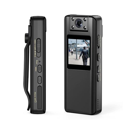 Mini caméra de surveillance corporelle A22,1080P,Full HD,Vision nocturne,avec écran LCD,petit caméscope pour vélo,Police,sport,DV - Type Black-With 32GB TF Card