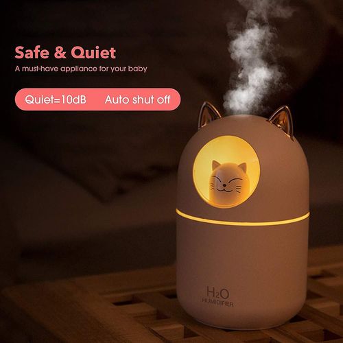 Humidificateur pour chat Humidificateur à brume fraîche pour la maison, veilleuse pour chat mignon pour la chambre à coucher essentiel