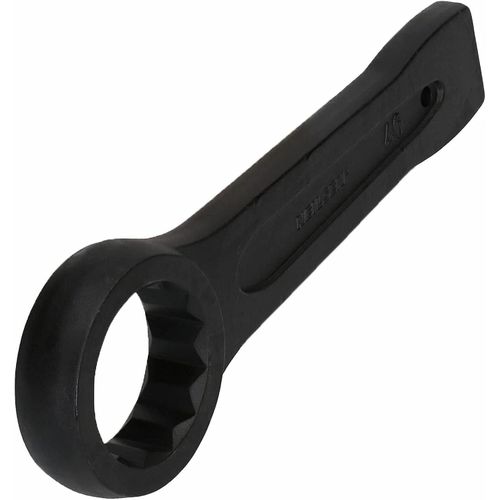 24 mm Slogging Ring Spanner Striking Straight Handle Box End Clé Métrique Single Ring Clé plate