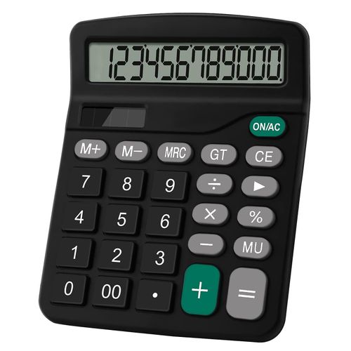 Calculatrice de bureau de base Dual Power (rose)