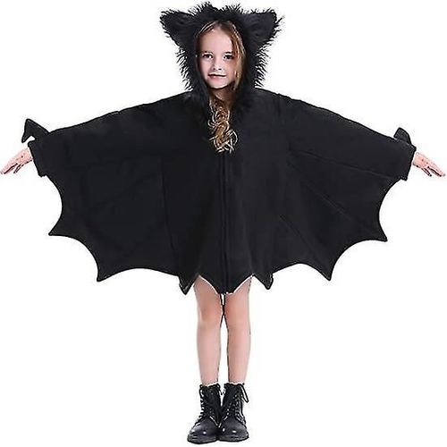 Costume De Chauve-Souris Pour Enfants, Filles Halloween Vampire Zipper Dress