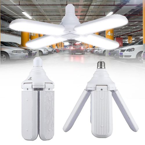 45w Led Garage Lights, Led Garage Lighting Daylight Déformable 3 Feuilles Panneaux Garage Light Plafond