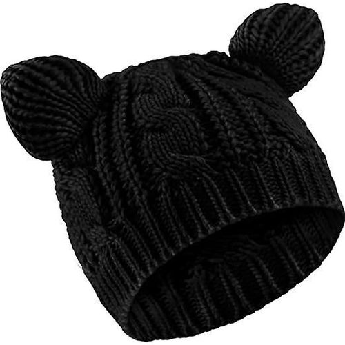 Chat Oreille Beanie Chapeau Mignon Chat Tricoté Chapeau Hiver Tricot Câble Chapeau Pour Femmes Filles