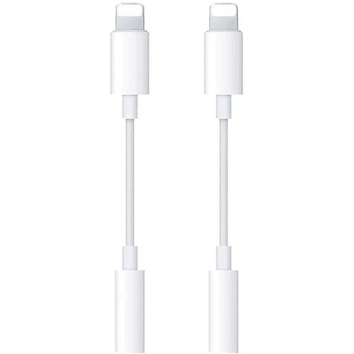 2pcs adapté pour iPhone adaptateur jack casque lightning à 3.5mm adaptateur audio casque
