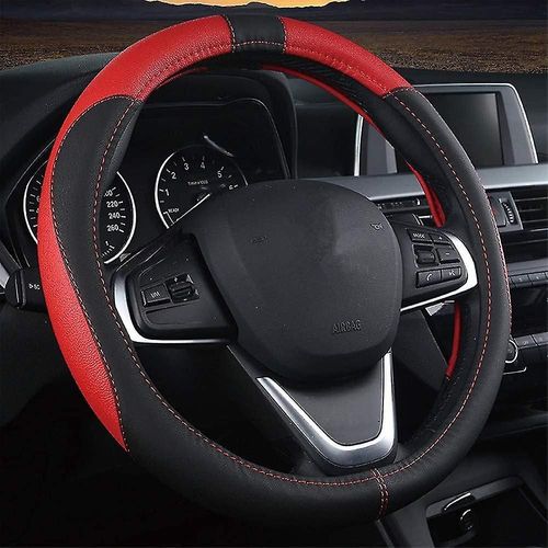 Housse De Volant De Voiture En Cuir Microfibre, Durable, Respirante, S¿Adapte À La Plupart Des Voitures, Chaude En Hiver, Couvre-Volant De Taille Universelle 38 Cm (15 Pouces