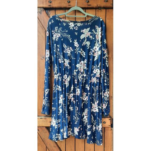 Robe Bleu À Fleurs C&a, L