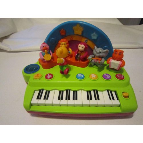 Petit Piano D'éveil Musical Et Lumineux Vert Et Rouge