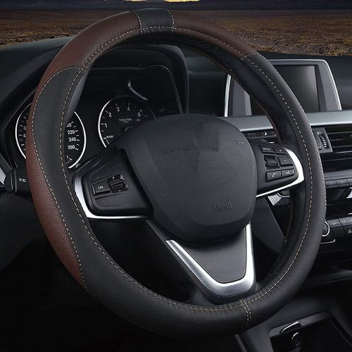 Housse De Volant De Voiture En Cuir Microfibre, Durable, Respirante, S¿Adapte À La Plupart Des Voitures, Chaud En Hiver, Housses De Volant De Taille Universelle 38cm (15 Pouces)