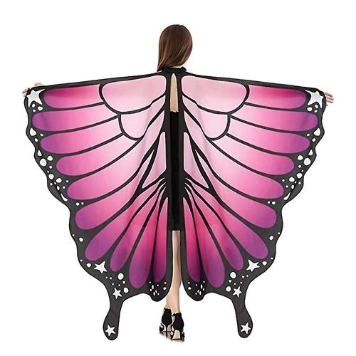 Femmes Halloween Party Butterfly Wings Shawl For Girls Adult Festival Costume Wear Dress Up Cape
