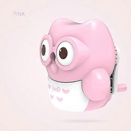 Taille-Crayon Manuel Pour Enfant Mignon Hibou Design Rose