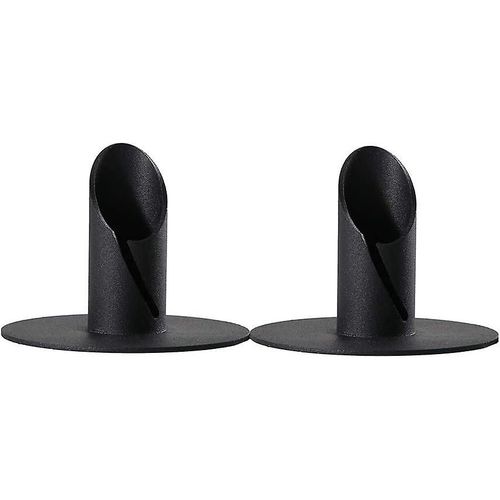 Bougeoirs Noir Pour Bougie Taper - Set De 2, Chandeliers Pour Salon / Salle à manger Table Décoration Art Moderne Design Classique