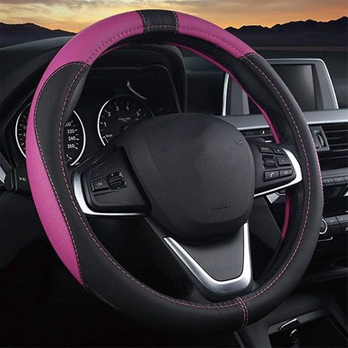 Housse De Volant De Voiture En Cuir Microfibre, Durable, Respirante, S¿Adapte À La Plupart Des Voitures, Chaud En Hiver, Housses De Volant De Taille Universelle 38cm (15 Pouces)