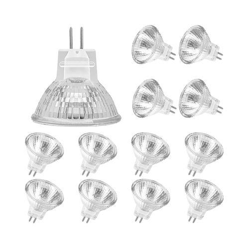 2024 12pcs Mr11 Ampoules Halogènes Gu4 Lampe Halogène 12v 20w Mr11 Gu4 Ampoule Dimmable Couvercle En Verre Pour Plafonnier 2 Broches Ampoule Halogène 2700k Blanc Chaud