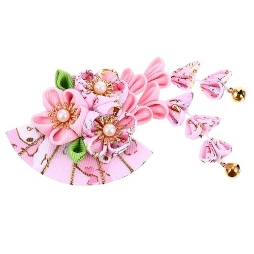 Pinces À Cheveux Kimono Flower Hair Pins Avec Ornement De Cheveux En Pompon Pour Femmes