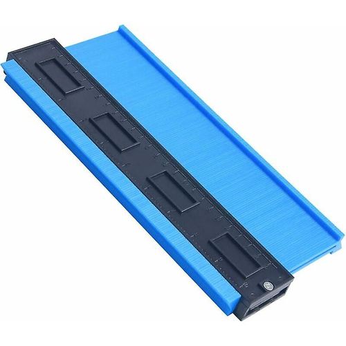 Jauge de contour, 10 « / 250mm (épaissir) Outil de duplication de jauge de contour de mesure de jauge en plastique, pour une mesure précise du marquage du bois stratifié (bleu)